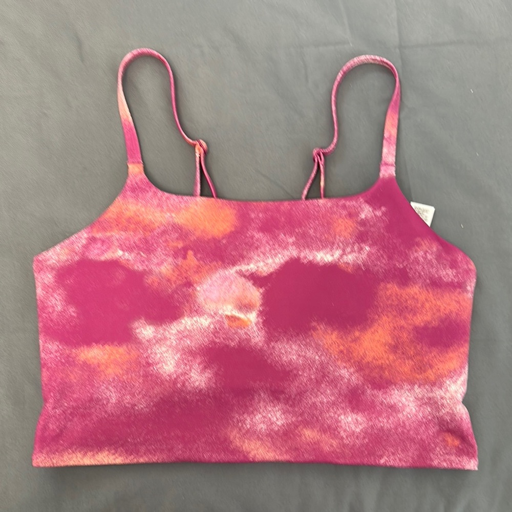 Nike Pink and Orange Sleeveless Crop Camisole